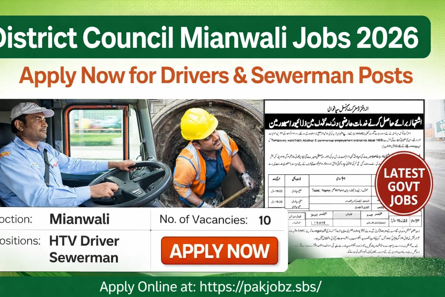 Latest District Council Jobs 2026 in Mianwali