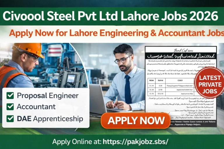 Private Jobs Lahore 2026