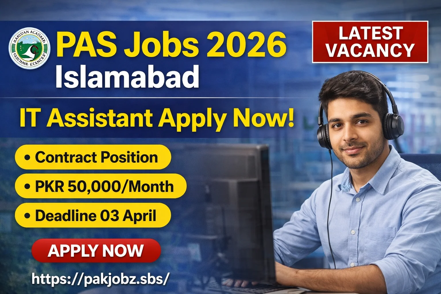 PAS Jobs 2026 Islamabad