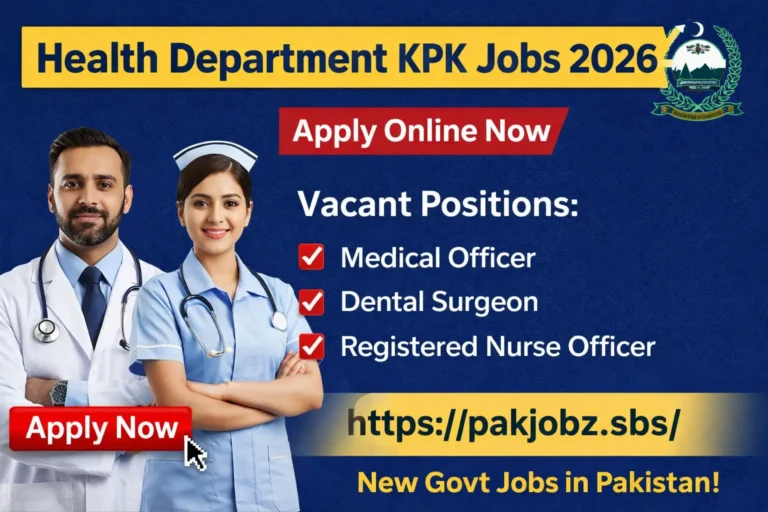 Health Department KPK Jobs 2026