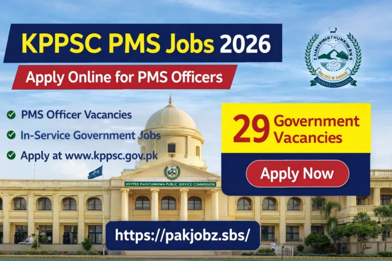 PMS Jobs 2026 in KPPSC