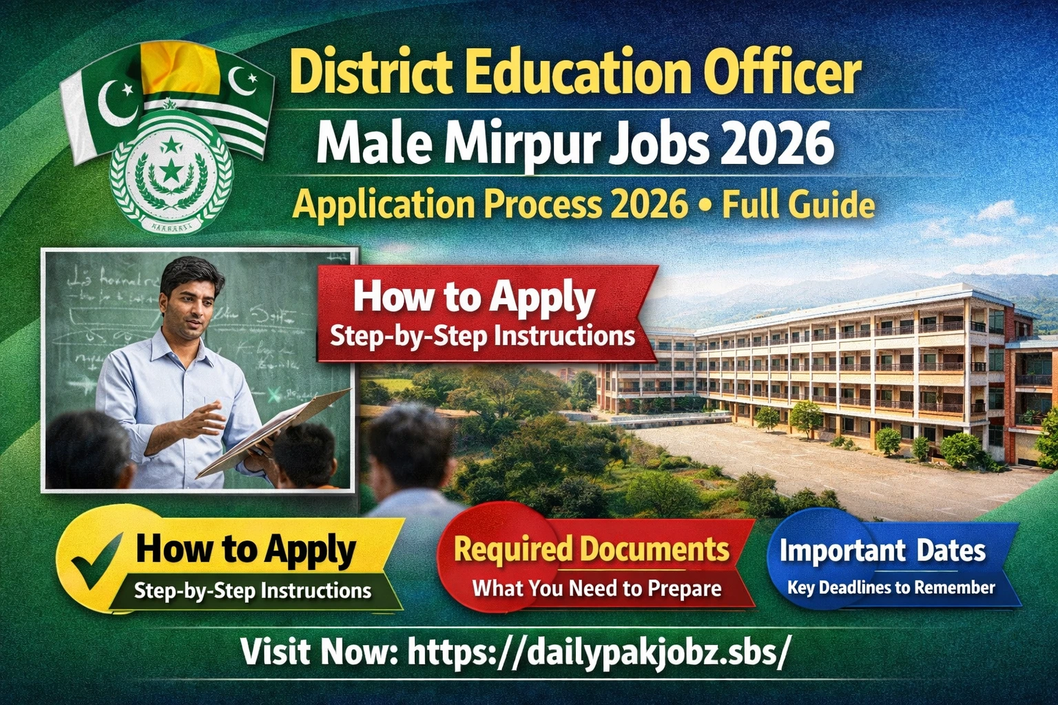 District Education Officer Male Mirpur Jobs 2026