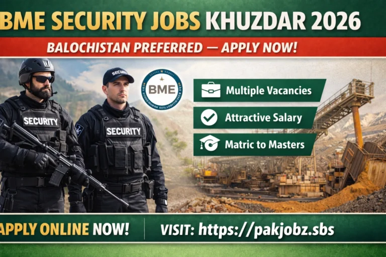 BME Security Jobs Khuzdar 2026