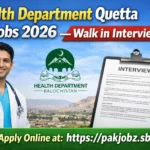 Health Department Quetta Jobs 2026