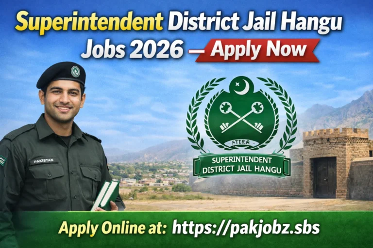 Superintendent District Jail Hangu Jobs 2026